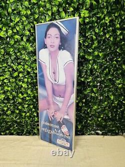 Kingfisher Lager Vintage Advertising Very Rare Framed Picture 75cm X 25cm