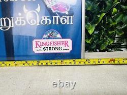 Kingfisher Lager Vintage Advertising Very Rare Framed Picture 75cm X 25cm
