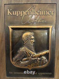 Kuppenheimer Clothing Antique Copper Vintage Advertising Ad Sign Extremely Rare