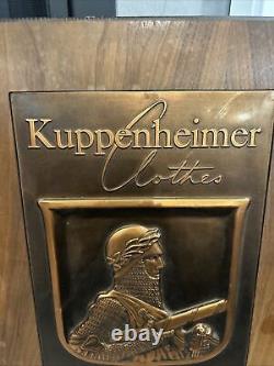 Kuppenheimer Clothing Antique Copper Vintage Advertising Ad Sign Extremely Rare