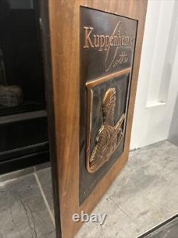 Kuppenheimer Clothing Antique Copper Vintage Advertising Ad Sign Extremely Rare