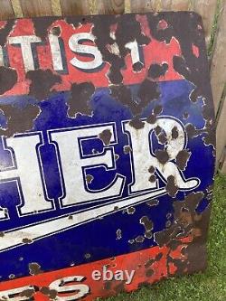 Large Clincher tyres enamel Vintage Advertising sign Rare Automobilia