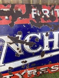 Large Clincher tyres enamel Vintage Advertising sign Rare Automobilia