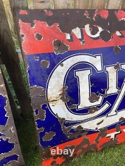Large Clincher tyres enamel Vintage Advertising sign Rare Automobilia