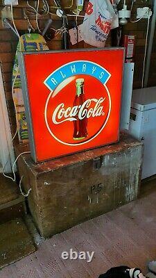 Large Coca Cola Vintage Wall Advertising Neon Sign, Drink Coca Cola- Very Rare