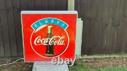Large Coca Cola Vintage Wall Advertising Neon Sign, Drink Coca Cola- Very Rare