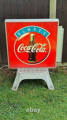 Large Coca Cola Vintage Wall Advertising Neon Sign, Drink Coca Cola- Very Rare