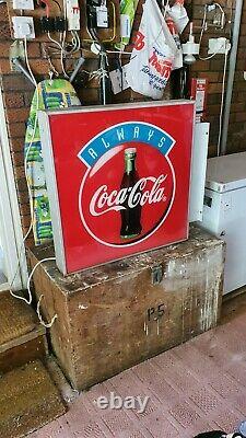 Large Coca Cola Vintage Wall Advertising Neon Sign, Drink Coca Cola- Very Rare