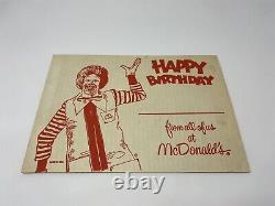 Large RARE Vintage 1980s McDonald's HAPPY BIRTHDAY cardboard Sign 10x14