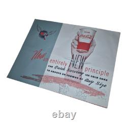 Large Rare Vintage Drink Coke Coca-Cola Salesman Distributor Brochure Lithograph