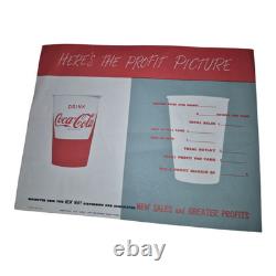 Large Rare Vintage Drink Coke Coca-Cola Salesman Distributor Brochure Lithograph