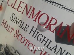 Large Rare Vintage Glenmorangie 10 year old Scotch Whisky Pub Bar Framed Mirror
