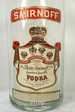 Large VTG SMIRNOFF Vodka Bottle. 1 Gallon 18 Oversized Empty Advertising RARE