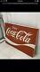 Large Vintage Coca Cola metal sign. Drink Coca-Cola 36x24 slogan Rare Mint