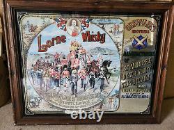 Large Vintage Lorne Whisky Mirror Pub Bar Rare Advertising Greenlees Brothers