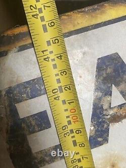 Large Vintage Rare Quaker Oats Pictorial Advertising Enamel Sign