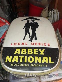 Large Vintage Wall Sign Abbey National Rare building society