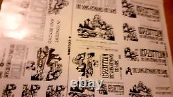 Led Zeppelin Movie Mini Ad Sheet Vintage Promo Advertising Poster Clip Art RARE