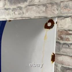 MARTINI Enamel Sign 17.7x17.7 (45x45cm) Rare Vintage Handmade Porcelain Signage