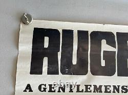 MEGA RARE vtg 60s 70s Wichita Kansas KS Rugby Club advertising poster