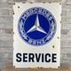MERCEDES BENZ Enamel Sign 20.1x14.6 (51x37cm) Rare Vintage Nice Service Signage