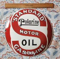 MINT Condition RARE Vintage Clean Porcelain Standard Motor Oil Gasoline Sign