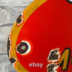 MOTO GUZZI Enamel Sign 24.8x11.4 (63x29cm) Rare Vintage Motorcycle Unique Decor