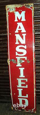 Mansfield Tyres Service Station Vintage 6 Ft Huge Porcelain Sign Rare C 1930's