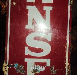 Mansfield Tyres Service Station Vintage 6 Ft Huge Porcelain Sign Rare C 1930's