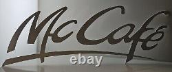 McDonald's McCafe Rare Vintage Metal Wall Sign Advertising Display Collectible