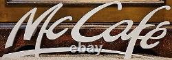 McDonald's McCafe Rare Vintage Metal Wall Sign Advertising Display Collectible