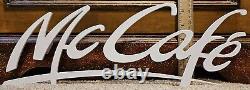 McDonald's McCafe Rare Vintage Metal Wall Sign Advertising Display Collectible