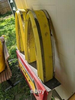 Mcdonald's 63 Huge Advertising Sign Golden Arches M Drive-thru Enter Vtg Rare 2