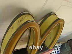 Mcdonald's 63 Huge Advertising Sign Golden Arches M Drive-thru Exit Vtg Rare