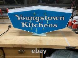 Mid Century RARE Vintage 1950s Youngstown Kitchen Light SIGN NEON PRODUCTS INC