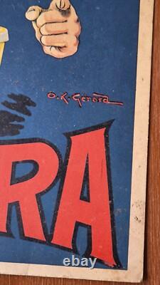 Moutard Amora Very Rare Vintage Cardboard Advertising