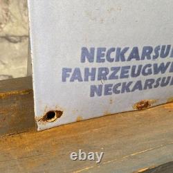 NSU Enamel Sign 19.7x14.6 (50x37cm) Rare Vintage Collector Bike Porcelain Decor
