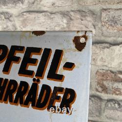 NSU Enamel Sign 19.7x14.6 (50x37cm) Rare Vintage Collector Bike Porcelain Decor