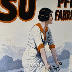 NSU Enamel Sign 19.7x14.6 (50x37cm) Rare Vintage Collector Bike Porcelain Decor