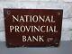 National Provincial Bank Metal enamal sign, rare, vintage 1890