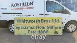 Near 8 FT Rare Vintage Wooden Whitworths Bros Ltd Sign