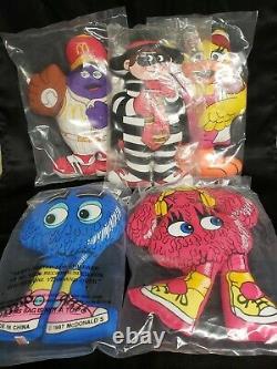 New Unopened Rare Collection McDonalds Stuffed Pillow Mascots Vintage 1987