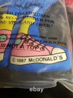 New Unopened Rare Collection McDonalds Stuffed Pillow Mascots Vintage 1987