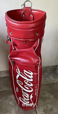 New Vintage Coca Cola Leather Golf Bag Rare! Sporting Advertising Memorabilia
