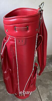 New Vintage Coca Cola Leather Golf Bag Rare! Sporting Advertising Memorabilia