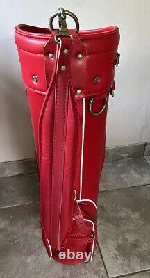 New Vintage Coca Cola Leather Golf Bag Rare! Sporting Advertising Memorabilia