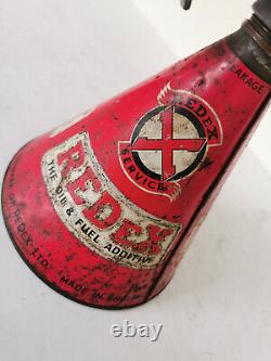 ORIGINAL Vintage Rare Redex Oil Can Jug Dispenser & REDEX Additive Concentrate