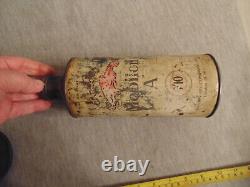 Oil Can With Bulkhead Firewall Holder Mobiloil Mobil Rare Vintage Unusual