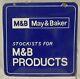 Old M & B Stockists For May & Baker Product Vintage Enamel Porcelain Sign Rare