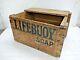 Old Vintage Rare Lifebuoy Soap Adv. Wooden Storage Box / Crate, England